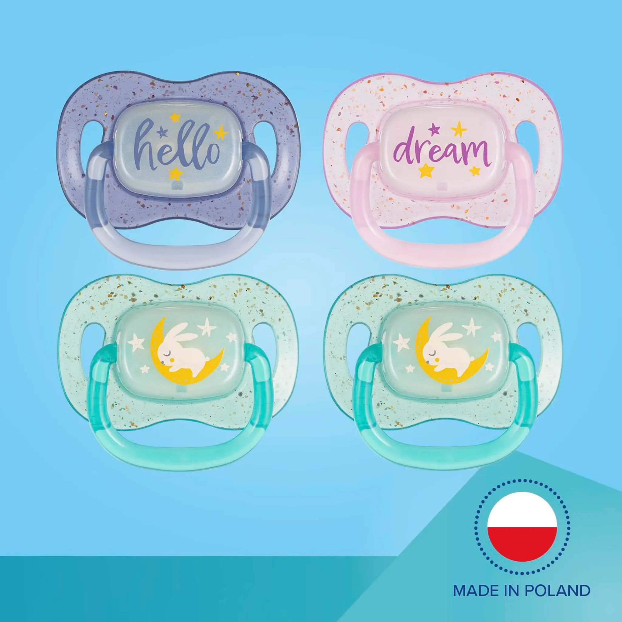 Canpol babies Silikon Schnuller NightGlow Rosa 18 m+ – 2 St.